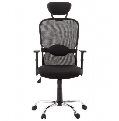 Scaun ergonomic birou negru Soviet cu tetiera reglabila, spatar mesh, OC00380BL - Kokoon [1]