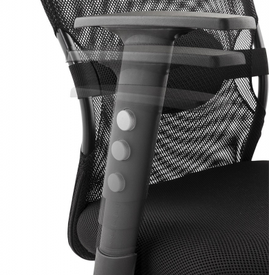 Scaun ergonomic birou negru Soviet cu tetiera reglabila, spatar mesh, OC00380BL - Kokoon [12]