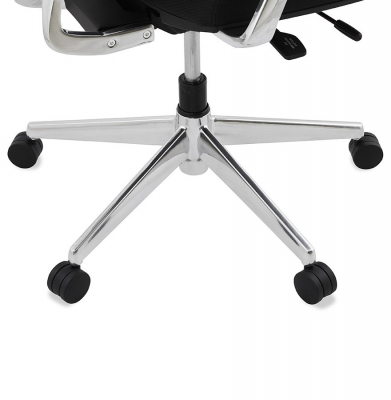 Scaun birou ergonomic negru Tepper premium, spatar mesh, baza rotativa aluminiu, OC00410BL - Kokoon [17]