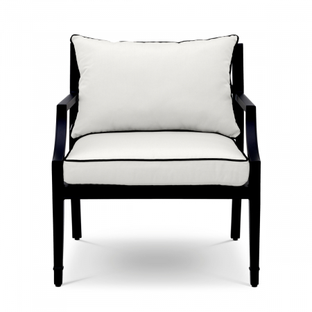   Scaun exterior Bella Vista din pânză sunbrella neagră 113646 EICHHOLTZ [2]