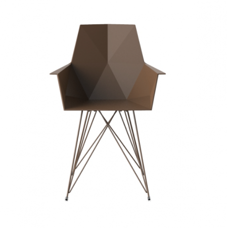 Scaun exterior Faz cu brate, polipropilena, picioare metal, design modern geometric, 54045 - Vondom [2]