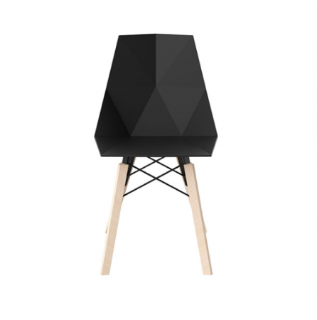 Scaun exterior Faz fara brate, model modern geometric, picioare lemn, 54295 - Vondom [9]
