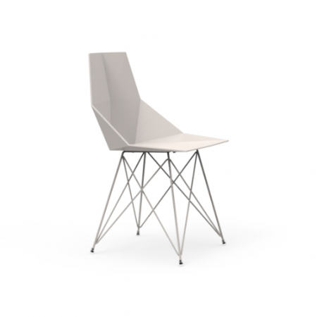 Scaun exterior Faz, polipropilena, picioare metal, design modern forme geometrice, 54044 - Vondom