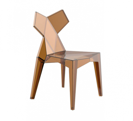 Scaun exterior Kimono fara brate, design geometric modern, din policarbonat, 54299 - Vondom [7]