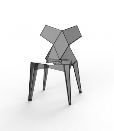Scaun exterior Kimono fara brate, design geometric modern, din policarbonat, 54299 - Vondom [4]