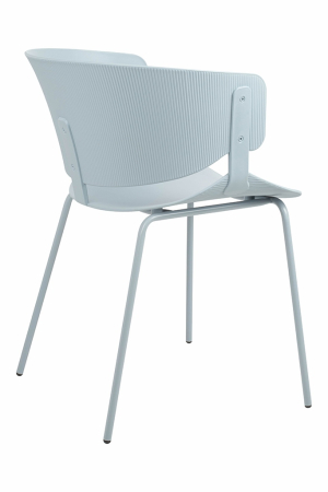 Scaun Garret 50,5x56x75 cm, Polipropilenă și Metal Gri Deschis - King Home [1]