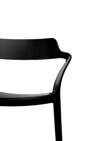 Scaun Gloria 57x54x79 cm, Polipropilenă Negru - King Home [4]