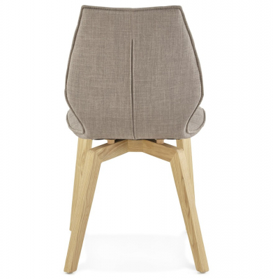 Scaun HARDY tapiterie textila gri, picioare lemn, stil scandinav, CH01370GR - Kokoon [4]