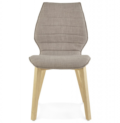 Scaun HARDY tapiterie textila gri, picioare lemn, stil scandinav, CH01370GR - Kokoon [1]