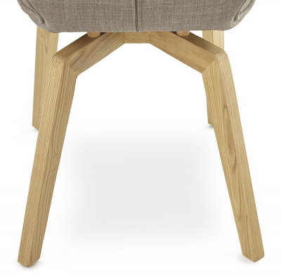 Scaun HARDY tapiterie textila gri, picioare lemn, stil scandinav, CH01370GR - Kokoon [11]