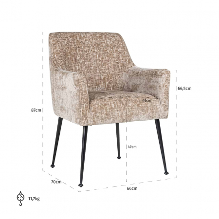 Scaun Harley shitake island (Shitake Island 124), S4587 SHITAKE ISLAND - Richmond Interiors [4]