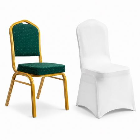 Produse - Scaun Hekate 46x58x93,5 cm, Verde; Alb - King Home