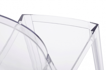 Scaun inalt bar-65 cm stil victorian Victoria II, policarbonat transparent/negru/gri, KH010100226 - King [4]