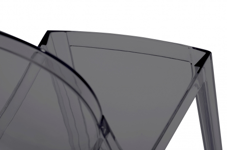 Scaun inalt bar-65 cm stil victorian Victoria II, policarbonat transparent/negru/gri, KH010100226 - King [1]