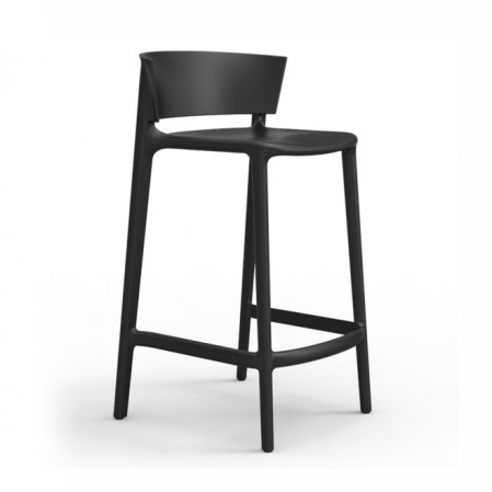 Scaune inalte de bar pentru gradina & terasa - Scaun inalt bar Africa 48x45x94 cm din polipropilena, fara brate cu spatar, 65029 - Vondom