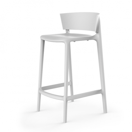 Scaune inalte de bar pentru gradina & terasa - Scaun inalt bar Africa 48x47x85 cm din polipropilena, fara brate cu spatar, 65030 - Vondom
