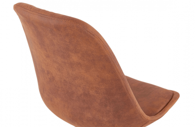 Scaun inalt bar caramiziu Lisa picioare lemn natur, tapiterie microfibra, BS03310BRNA - Kokoon [2]