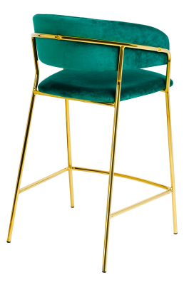 Scaun inalt bar design lux Becci, diverse culori, velur/baza aurie metalica, KH1201100129.74 - King [20]