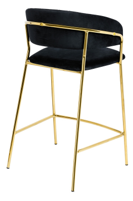 Scaun inalt bar design lux Becci, diverse culori, velur/baza aurie metalica, KH1201100129.11 - King [26]
