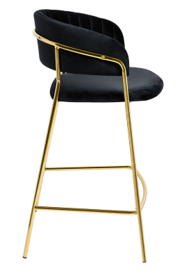 Scaun inalt bar design lux Becci, diverse culori, velur/baza aurie metalica, KH1201100129.11 - King [25]