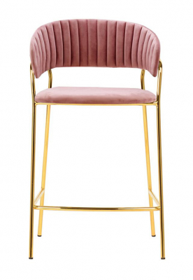 Scaun inalt bar design lux Becci, diverse culori, velur/baza aurie metalica, KH1201100129.11 - King [17]
