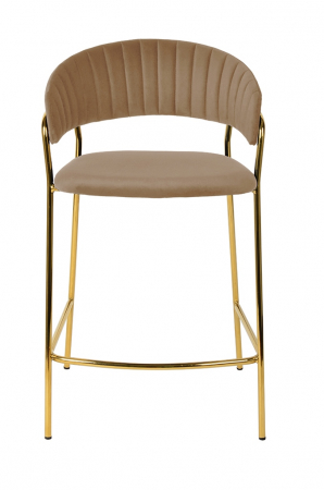 Scaun inalt bar design lux Becci, diverse culori, velur/baza aurie metalica, KH1201100129.11 - King [43]
