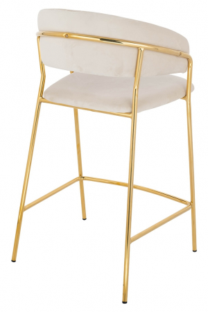 Scaun inalt bar design lux Becci, diverse culori, velur/baza aurie metalica, KH1201100129.74 - King [38]