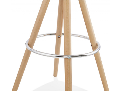 Scaun inalt bar Grace catifea neagra, design scandinav, picioare fag cu inel crom, BS03700BLNA - Kokoon [9]