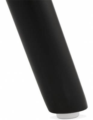 Scaun inalt bar Grace catifea neagra, picioare negre lemn cu inel crom, BS03580BLBL - Kokoon [10]