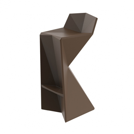 Scaune inalte de bar pentru gradina & terasa - Scaun inalt bar iluminare LED Vertex 40x41x87 cm polipropilena, design modern, 51030 - Vondom