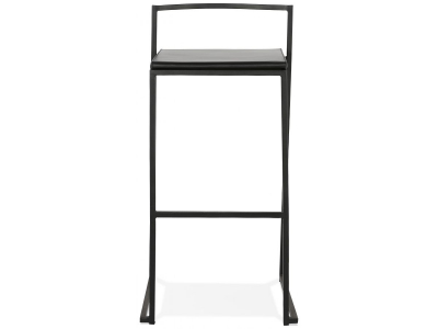Scaun inalt bar Meto negru in stil industrial cu picioare negre din otel, BS03040BLBL - Kokoon [1]