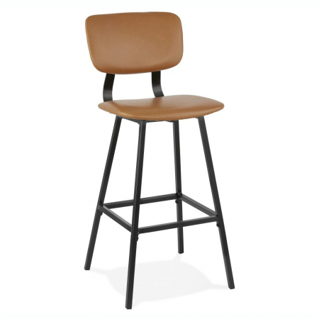 Scaune de bar - Scaun inalt bar Mirko maro cu picioare negre, BS03390BR - Kokoon