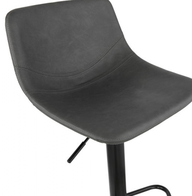 Scaun inalt bar rotativ Buxton gri cu inaltime reglabila, BS03380DGBL - Kokoon [4]