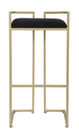 Scaun inalt de bar glam negru/auriu Jamir 42X42X81 cm metal/poliester [5]