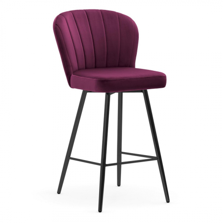 Scaun inalt de bar personalizabil Camper, fara cotiere, picioare metal, 70 cm, SHELH7STGR1XXXP - Atreve [12]