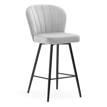 Scaune de bar - Scaun inalt de bar personalizabil Camper, fara cotiere, picioare metal, 60 cm, SHELH6STGR2XXXP - Atreve