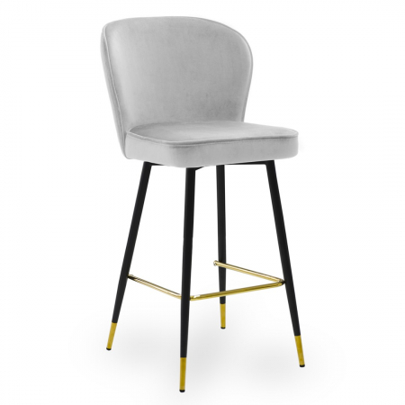 Scaun inalt de bar personalizabil Jakko picioare metal, 87 cm, AINEH8STGR2XXXP - Atreve [1]