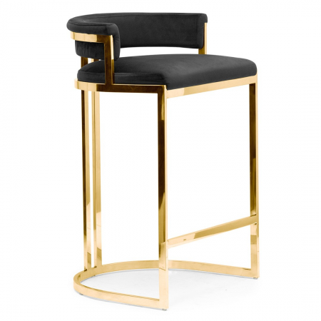 Scaun inalt de bar personalizabil Jerom, baza metal auriu/crom 70 cm, VEGAH7STGR2XXXP - Atreve [3]