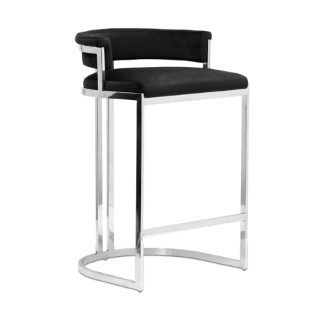 Scaune de bar - Scaun inalt de bar personalizabil Jerom, baza metal crom 60 cm, VEGAH6STGR1XXXP - Atreve