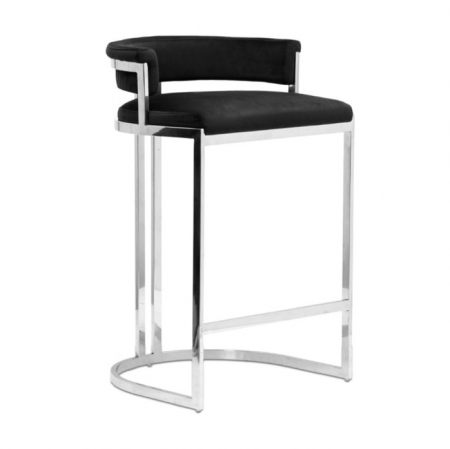 Scaune de bar - Scaun inalt de bar personalizabil Jerom, baza metal crom 70 cm, VEGAH7STGR1XXXP - Atreve
