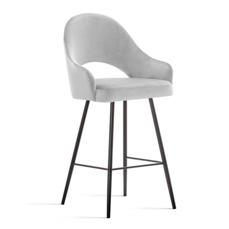 Scaune de bar - Scaun inalt de bar personalizabil Jessie, cu cotiere, picioare metal, 70 cm, GODAH7STGR1XXXP - Atreve