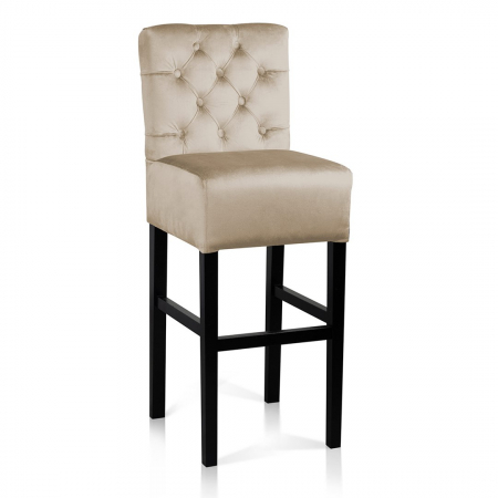 Scaun inalt de bar personalizabil Muriel, cu cotiere, picioare lemn, 60 cm, CHESH6STGR2XXXP - Atreve [1]