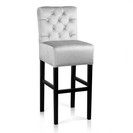 Scaune de bar - Scaun inalt de bar personalizabil Muriel, cu cotiere, picioare lemn, 70 cm, CHESH7STGR2XXXP - Atreve