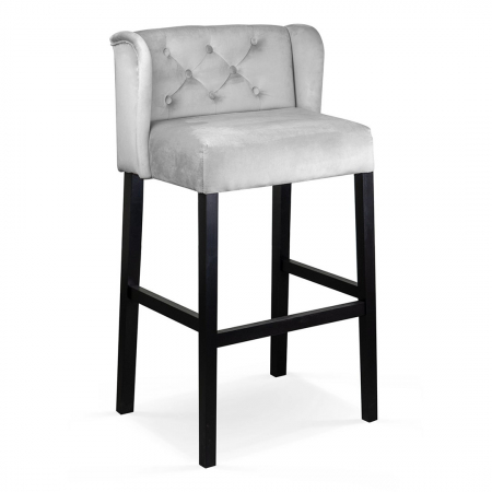 Scaune de bar - Scaun inalt de bar personalizabil Nadir, fara cotiere, picioare lemn, 60 cm, MANCH6STGR2XXXP - Atreve
