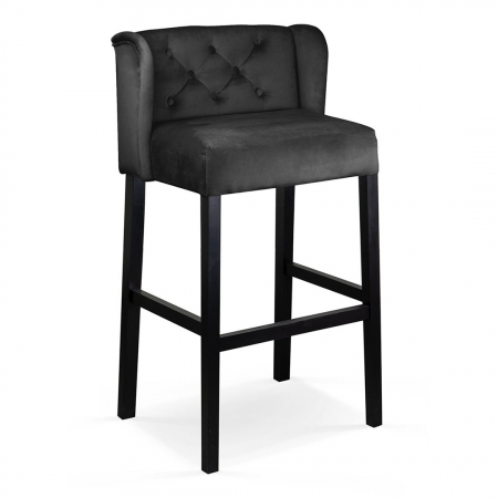 Scaun inalt de bar personalizabil Nadir, fara cotiere, picioare lemn, 60 cm, MANCH6STGR1XXXP - Atreve [2]
