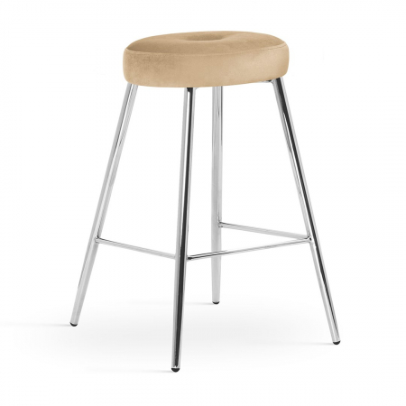 Scaun inalt de bar personalizabil Poppy II, picioare metal 60 cm, CONSH6STGR2XXXP - Atreve [6]