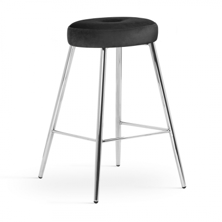 Scaun inalt de bar personalizabil Poppy II, picioare metal 60 cm, CONSH6STGR2XXXP - Atreve [10]