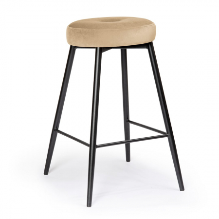 Scaun inalt de bar personalizabil Poppy II, picioare metal 60 cm, CONSH6STGR2XXXP - Atreve [4]