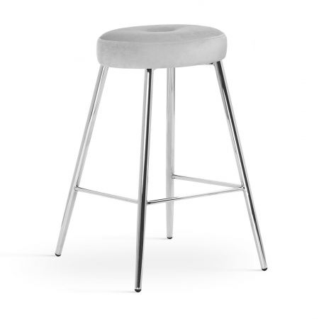 Scaun inalt de bar personalizabil Poppy II, picioare metal 60 cm, CONSH6STGR2XXXP - Atreve [2]