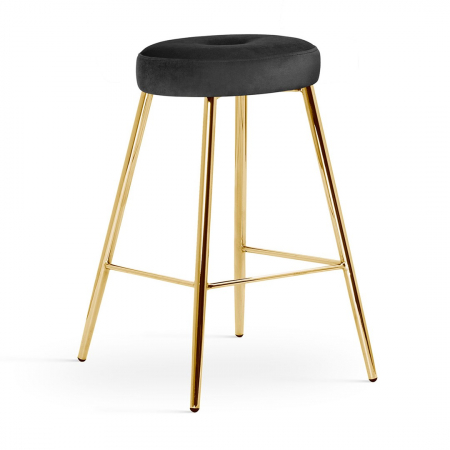 Scaun inalt de bar personalizabil Poppy II, picioare metal 60 cm, CONSH6STGR2XXXP - Atreve [9]